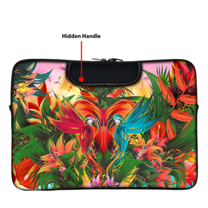 Parrot Colors | Laptop Sleeve with Concealable Handles fits Up to 15.6" Laptop / MacBook 16 inches