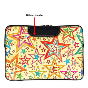 Colorful Stars | Laptop Sleeve with Concealable Handles fits Up to 15.6" Laptop / MacBook 16 inches