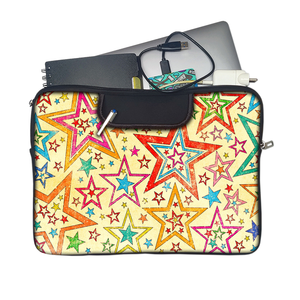 Colorful Stars | Laptop Sleeve with Concealable Handles fits Up to 15.6" Laptop / MacBook 16 inches