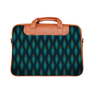 Green Arrows - Premium Canvas Vegan Leather Laptop Bags (double compartment)
