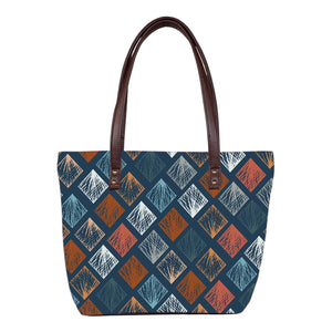 Abstract Strokes - Vegan Leather Tote Bag