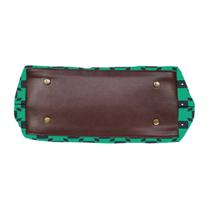 Green Tiles - Vegan Leather Tote Bag