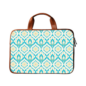 Royal Motif - Premium Canvas Vegan Leather Laptop Bags (optional side straps)