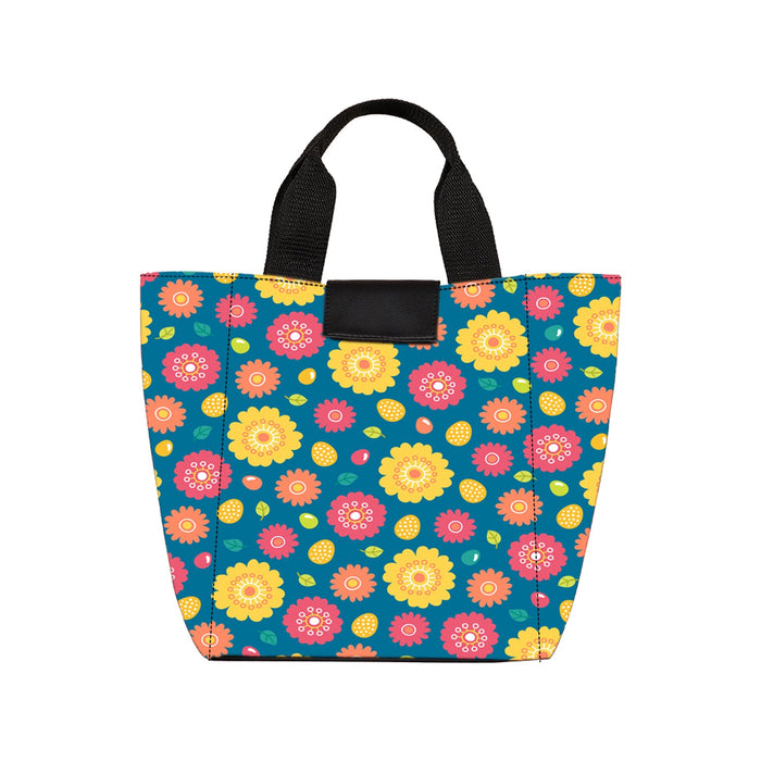 Vibrant Floral - Lunch Bag Canvas Print