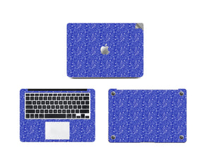 BLUE FLORA Macbook Skin Decal
