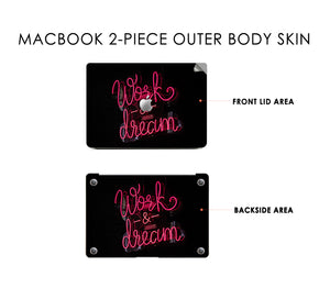 Work and Dream Macbook Skin Decal