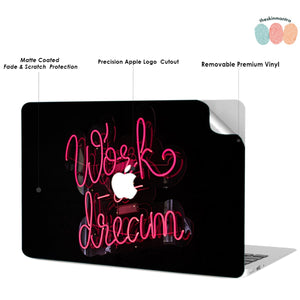 Work and Dream Macbook Skin Decal