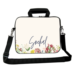 Floral Base Chain Pouch Laptop Macbook Sleeve