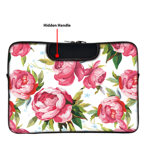 Red Roses | Laptop Sleeve with Concealable Handles fits Up to 15.6" Laptop / All MacBook Models