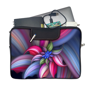 Floral circle | Laptop Sleeve with Concealable Handles fits Up to 15.6" Laptop / All MacBook Models