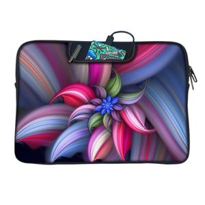 Floral circle | Laptop Sleeve with Concealable Handles fits Up to 15.6" Laptop / All MacBook Models