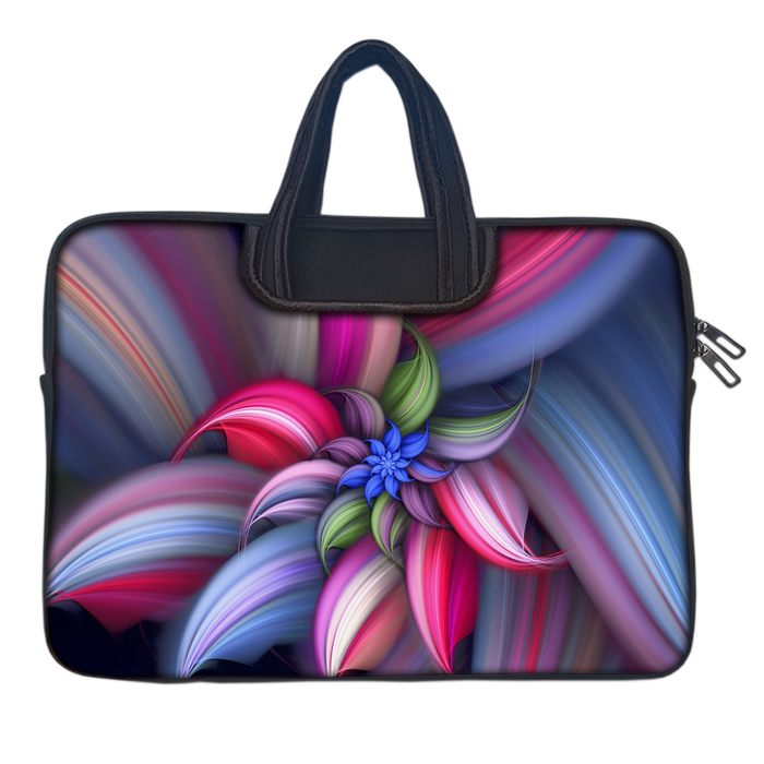 Floral circle | Laptop Sleeve with Concealable Handles fits Up to 15.6" Laptop / All MacBook Models
