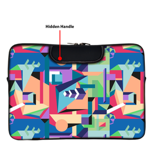 Geometric Shapes | Laptop Sleeve with Concealable Handles fits Up to 15.6" Laptop / All MacBook Models