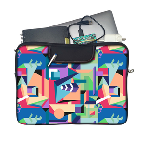 Geometric Shapes | Laptop Sleeve with Concealable Handles fits Up to 15.6" Laptop / All MacBook Models