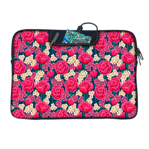 Pink Red Roses | Laptop Sleeve with Concealable Handles fits Up to 15.6" Laptop / MacBook 16 inches