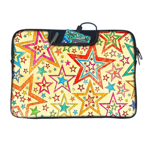 Colorful Stars | Laptop Sleeve with Concealable Handles fits Up to 15.6" Laptop / MacBook 16 inches