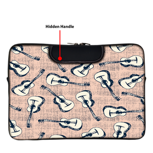Guitar | Laptop Sleeve with Concealable Handles fits Up to 15.6" Laptop / MacBook 16 inches