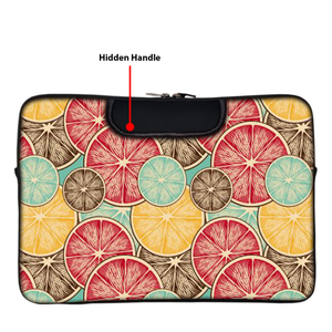 Lemon Slices | Laptop Sleeve with Concealable Handles fits Up to 15.6" Laptop / MacBook 16 inches