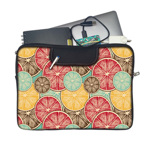 Lemon Slices | Laptop Sleeve with Concealable Handles fits Up to 15.6" Laptop / MacBook 16 inches