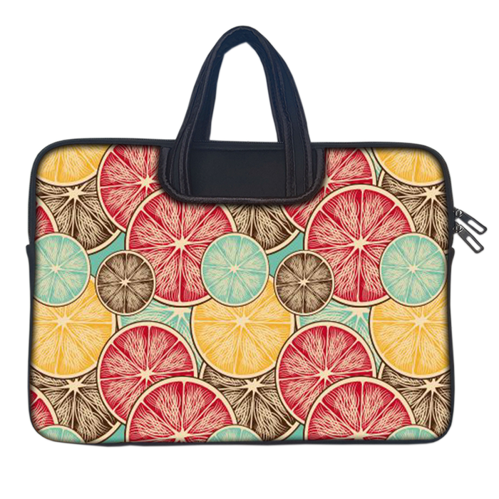 Lemon Slices | Laptop Sleeve with Concealable Handles fits Up to 15.6" Laptop / MacBook 16 inches