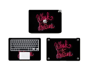 Work and Dream Macbook Skin Decal