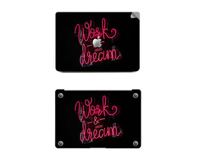 Work and Dream Macbook Skin Decal