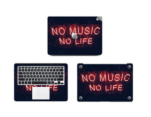 No Music No Life Macbook Skin Decal