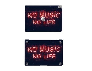 No Music No Life Macbook Skin Decal