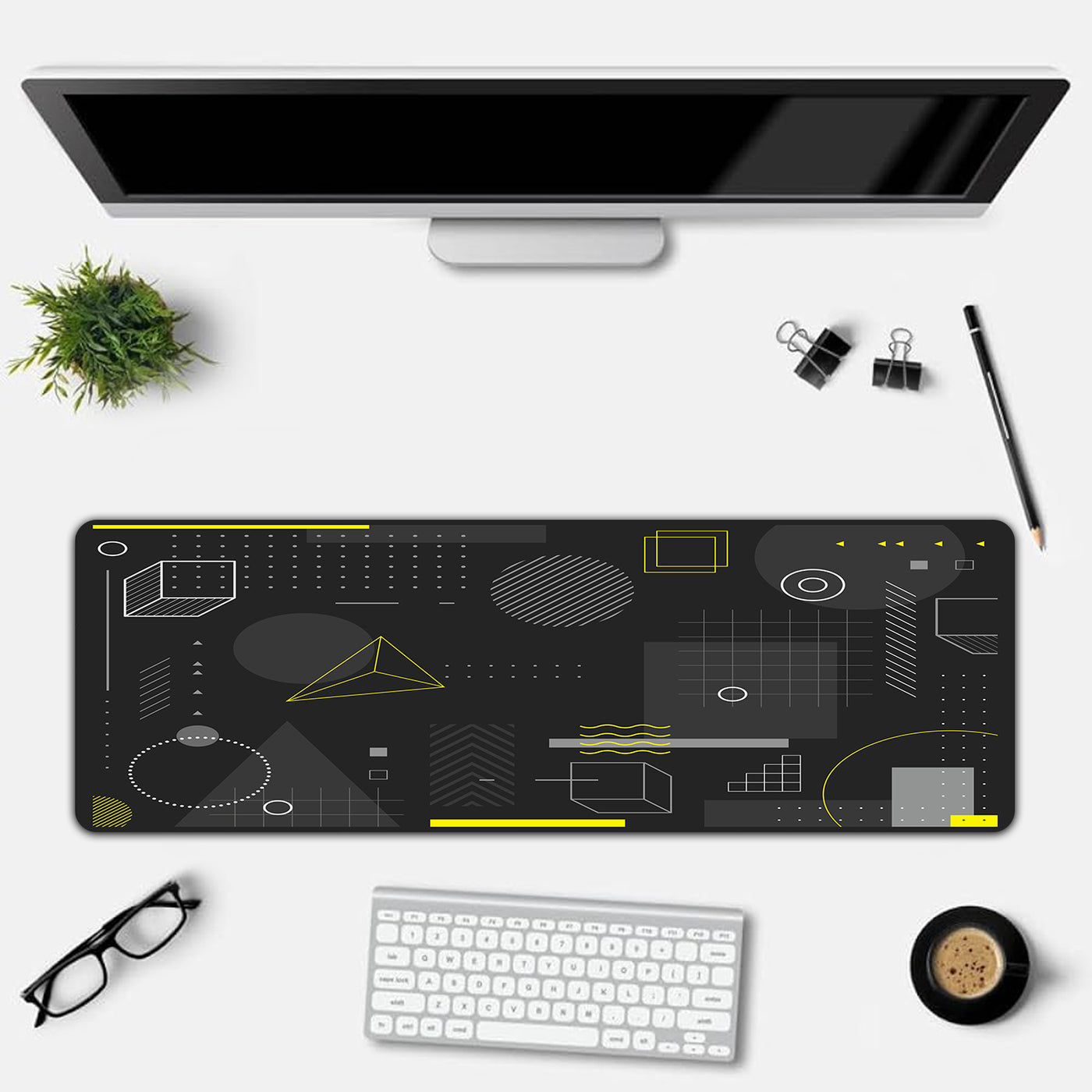 Desk Geometry Graphics Abstract Geometry Desk Mat – Theskinmantra