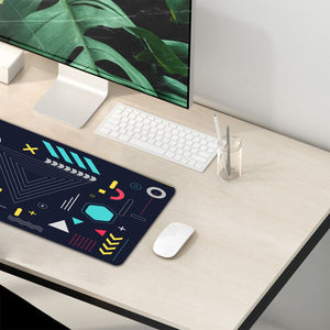 Arcade Maze Geometry Desk Mat