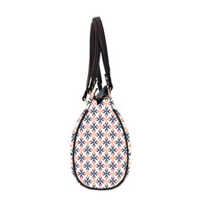 Starry Mess Oval Handbag - Canvas and Vegan Leather