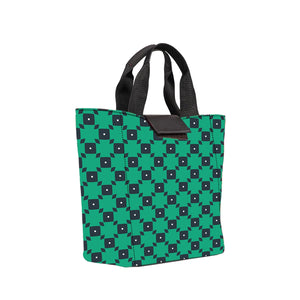 Green Tiles - Lunch Bag Canvas Print
