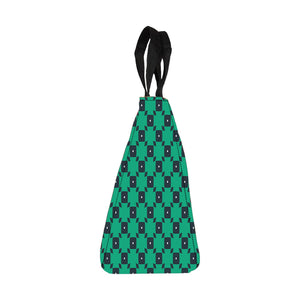 Green Tiles - Lunch Bag Canvas Print