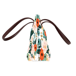 Floral Spring - Vegan Leather Tote Bag