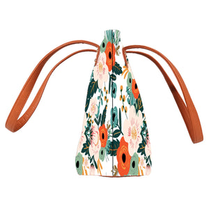 Floral Spring - Vegan Leather Tote Bag