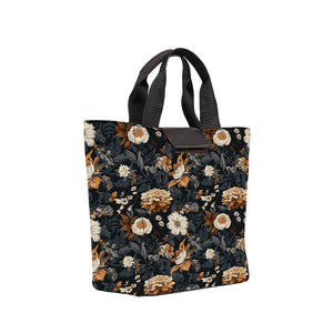 Midnight Floral - Lunch Bag Canvas Print