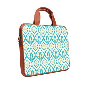 Royal Motif - Premium Canvas Vegan Leather Laptop Bags (optional side straps)
