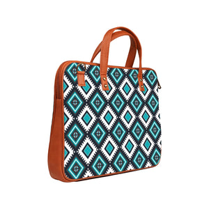 Electro Tiles - Premium Canvas Vegan Leather Laptop Bags (optional side straps)