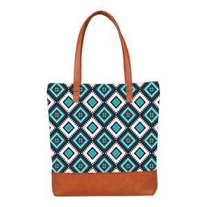 Electro Tiles - Vegan Leather Tote Bag Layered