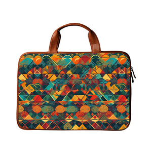 Aquarelle - Premium Canvas Vegan Leather Laptop Bags (optional side straps)