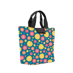 Vibrant Floral - Lunch Bag Canvas Print