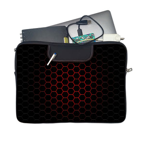 POLY PATTERN Laptop Sleeve with Concealable Handles fits Up to 15.6" Laptop / MacBook 16 inches