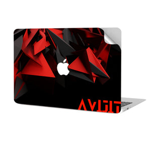 RED AND BLACK CRYSTAL DFY Macbook Skin Decal
