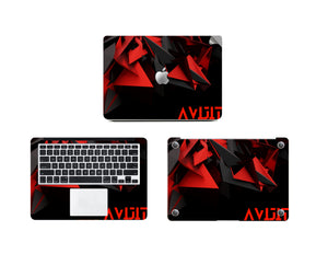 RED AND BLACK CRYSTAL DFY Macbook Skin Decal