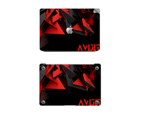 RED AND BLACK CRYSTAL DFY Macbook Skin Decal