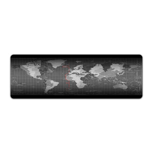 Black Map Desk Mat