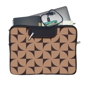TRANGULAR PATTERN Laptop Sleeve with Concealable Handles fits Up to 15.6" Laptop / MacBook 16 inches