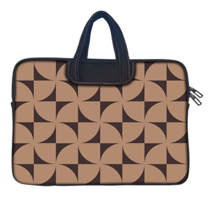 TRANGULAR PATTERN Laptop Sleeve with Concealable Handles fits Up to 15.6" Laptop / MacBook 16 inches