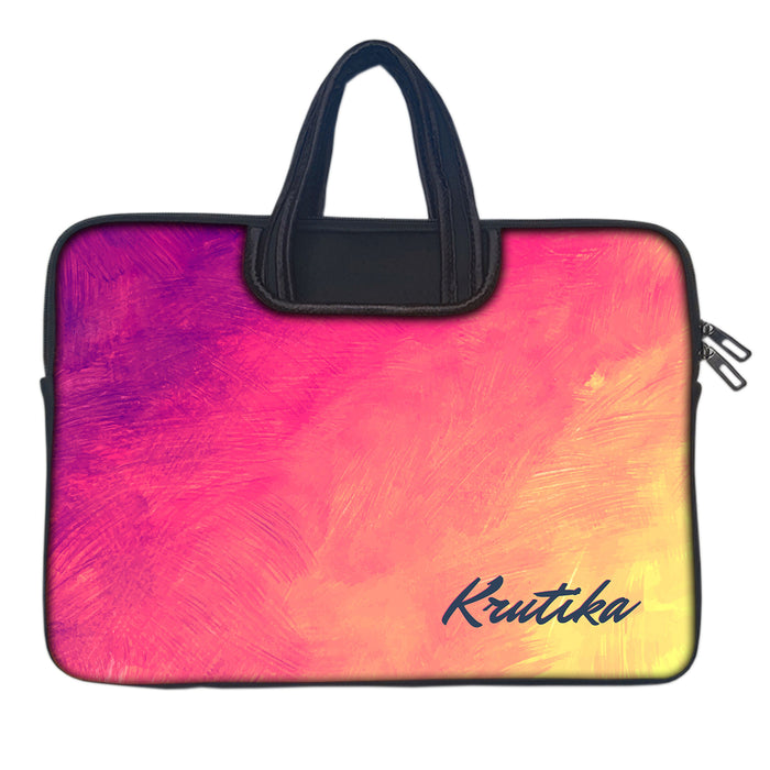 Bright Hues | DFY Laptop Sleeve with Concealable Handles fits Up to 15.6" Laptop / MacBook 16 inches