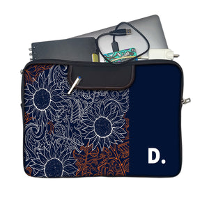 Floral Stromy | DFY Laptop Sleeve with Concealable Handles fits Up to 15.6" Laptop / MacBook 16 inches